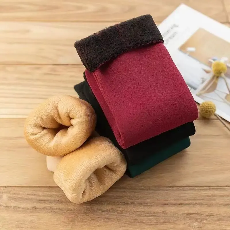 Calcetines gruesos y cálidos de lana para mujer, medias suaves y cómodas de Color sólido para el suelo del hogar, medias gruesas, botas suaves, calcetines para dormir