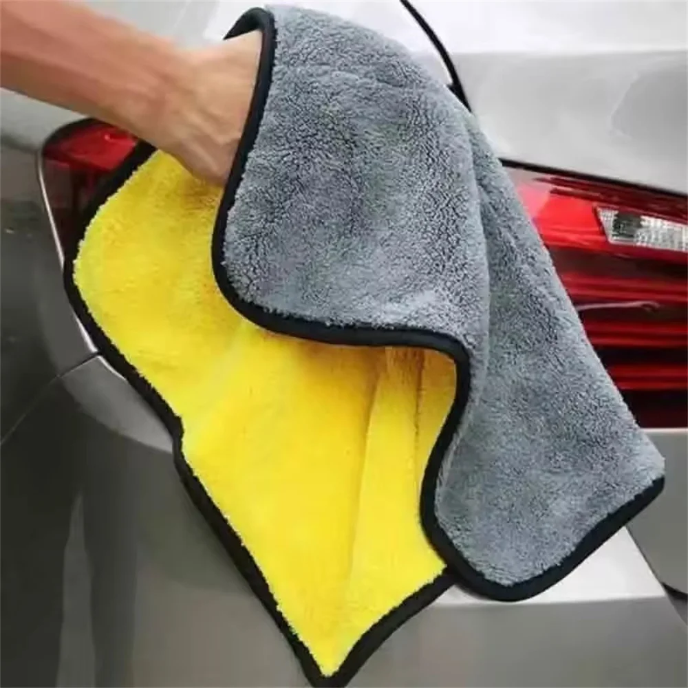 Panni in microfibra per auto a doppio lato, super assorbenti, lavaggio, asciugatura, asciugamani per pulizia, dettagli automatici, stracci per asciugamani, strumento pulito
