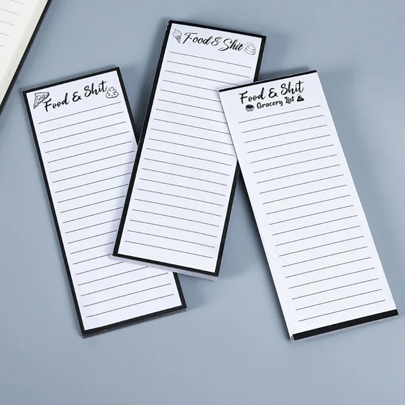 Kawaii Cute Magnet Fridge Memo Pads Non-sticky Notes Refrigerator Notepad Magnetic Grocery Shopping List To Do Check Daily Plan