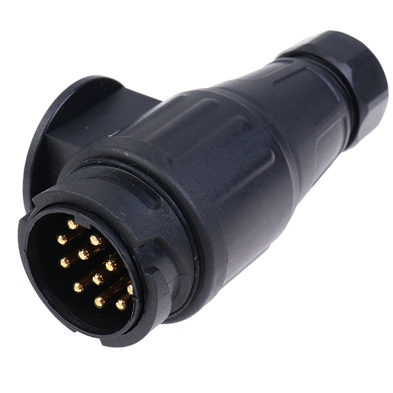 1 szt. 13-pinowa wtyczka przyczepy 12 V Wodoodporna przyczepa 13-biegunowa Złącze elektryczne Złącze okablowania Adapter Przyczepa do pojazdu RV