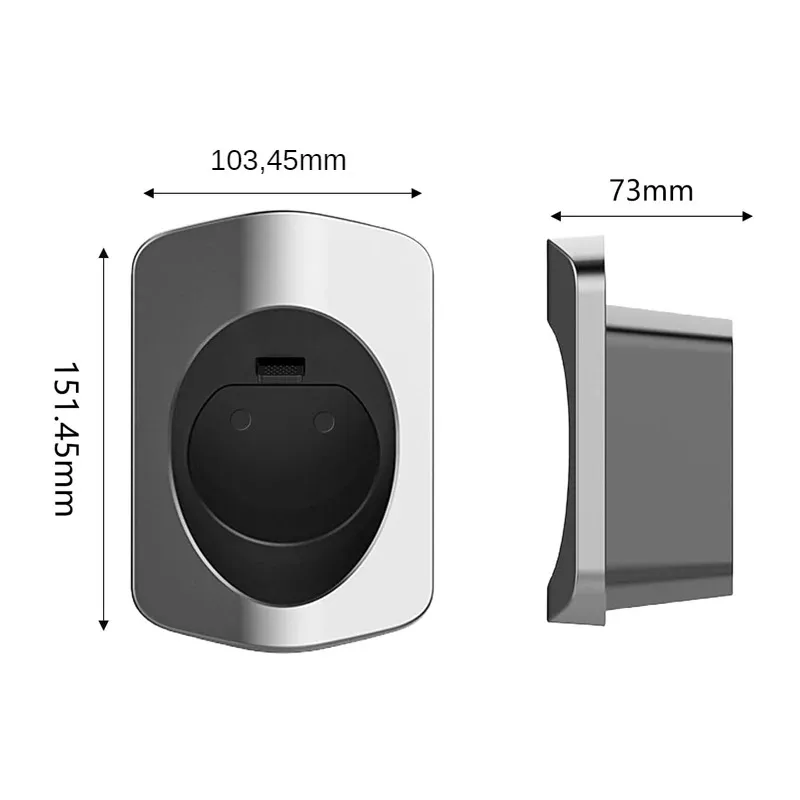 Soporte de cargador FITMPH Type2 EV elegante IEC62196-2 organizador de cables de carga soporte de enchufe elegante Wallbox EV soporte de cargador Type2