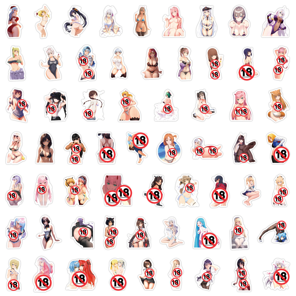 10/30/50/120 個変態セクシーガールステッカー Waifu 大人アニメデカールラップトップオートバイ電話かわいい防水ステッカーおもちゃギフト