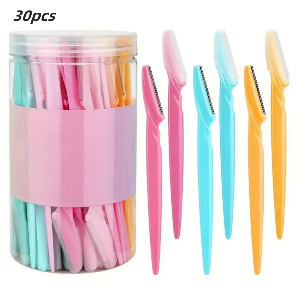 30/12/10 pezzi strumenti per rasoio per sopracciglia set di colori casuali rasoio multiuso e facciale con copertura di precisione di sicurezza