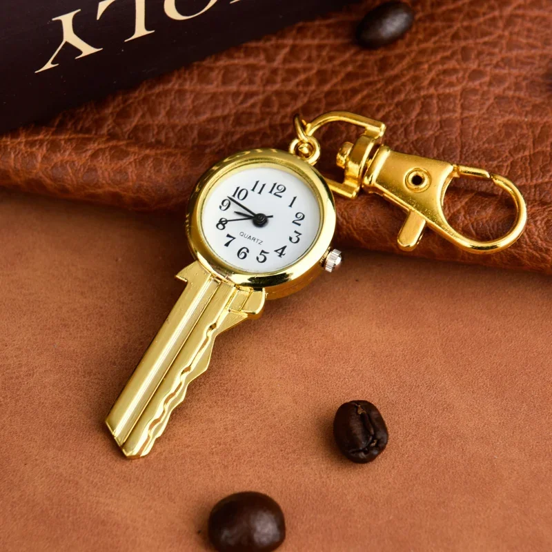 Vintage Quartz Relógio de Bolso para Homens e Mulheres, Chaveiro, Pingente, Relógios, Anel, Clip, Enfermeira, Fob, Corrente, Presentes Esculpidos, Chave, Pai