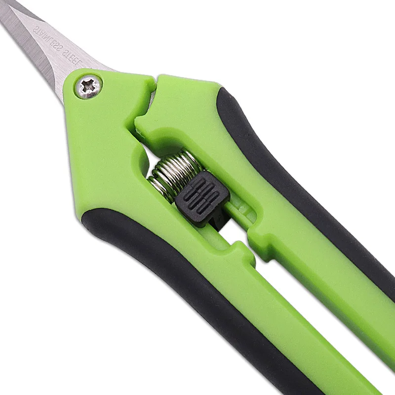 Straight/Elbow Flower Branch Scissors Pruning Shears Fruit Thinning Grape Pruner Scissors Stainless Steel Garden Tools In Stock