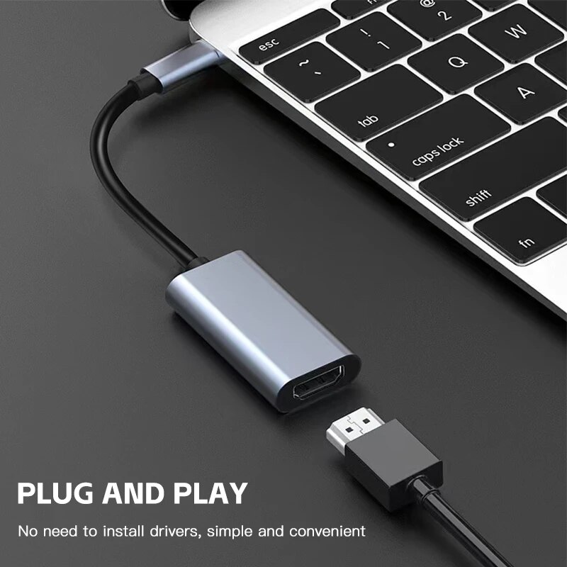 TYP C auf HDTV 4K Adapter USB C USB3.1 Stecker auf HDTV Buchse Konverterkabel für Laptop Tablet TV MacBook