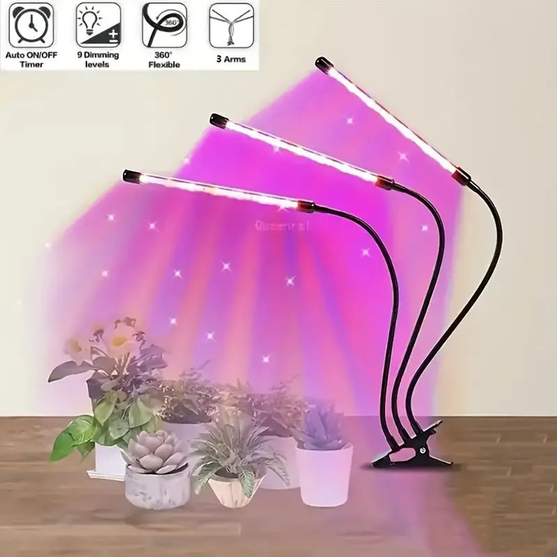 LED USB 成長ライト屋内庭の明るさ植物成長ランプ 3/9/12H タイマー 9 調光可能 VEG 苗多肉植物 Fitolampy