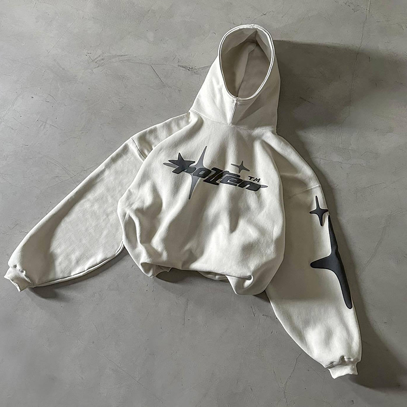 Sudadera con capucha de Hip Hop Street para parejas, Sudadera con capucha con estampado de espuma, sudadera informal holgada, ropa de tendencia para hombres y mujeres