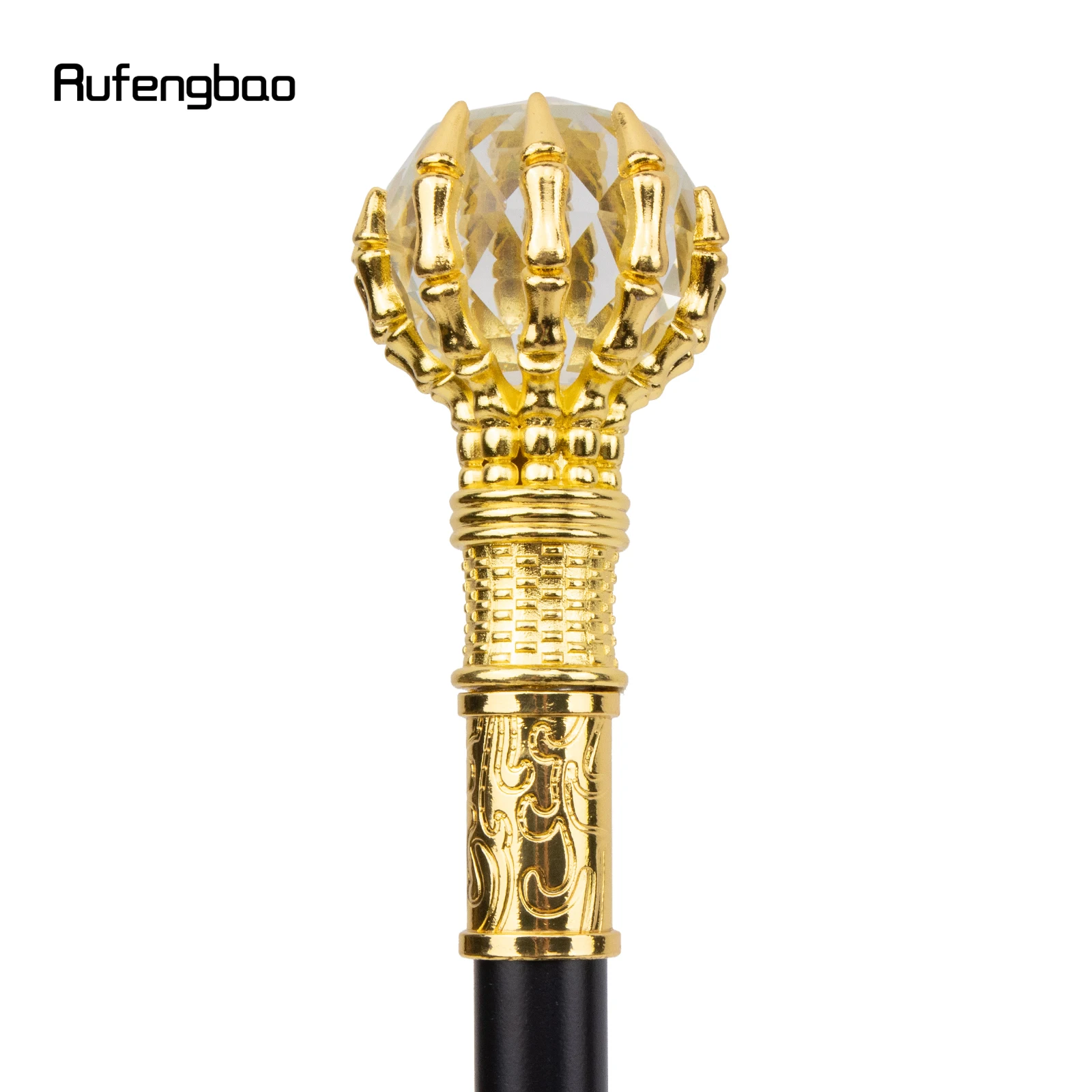 Transparente Glaskugel Steampunk Gehstock Mode dekorative Gehstock Gentleman Luxus Crosier Knopf Gehstock 97cm
