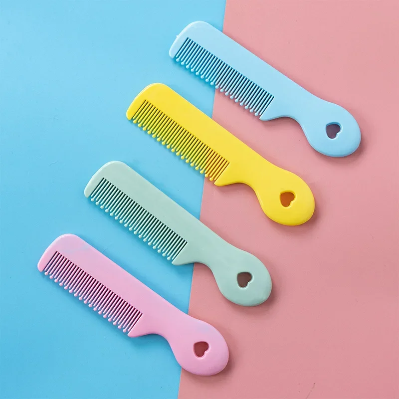 Material para bebé, dientes redondos, cuidado del cabello, peine para bebé, peine pequeño para recién nacidos, niñas de uno a dos años