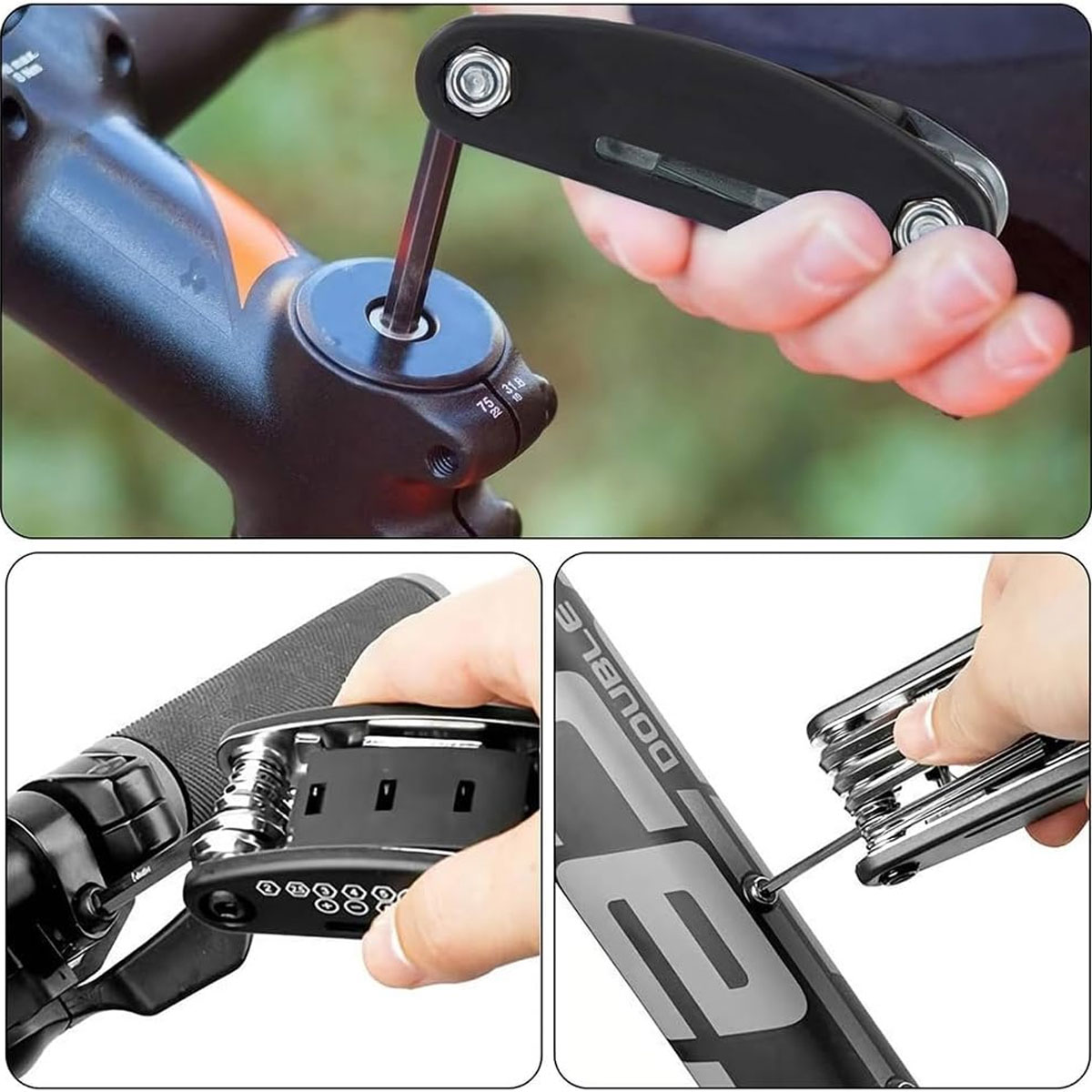 Bicycle Repair Tool 16 In 1 Tool Portable Folding Tool Hexagonal Wrench Bicycle Repair Tool Set Bicycle Repair Tool Accessories