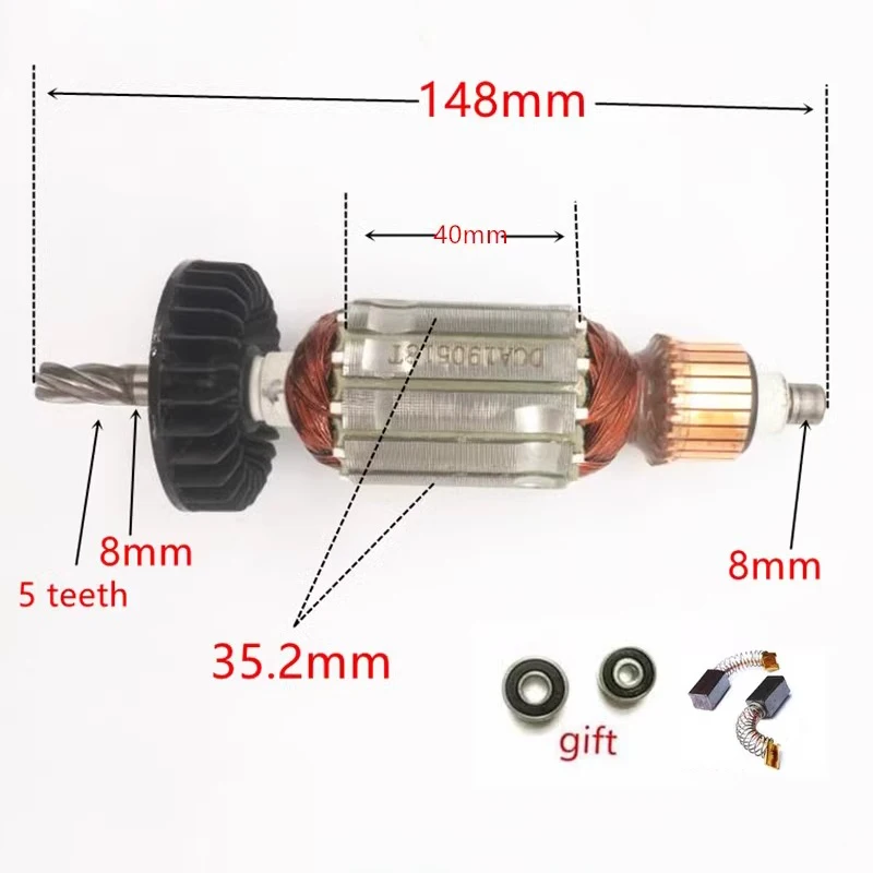 Do HITACHI DH24PB3 DH24PC3 360720E C210716E Rotor 1PC Silnik Armatura Silnik 5 zębów AC220-240V