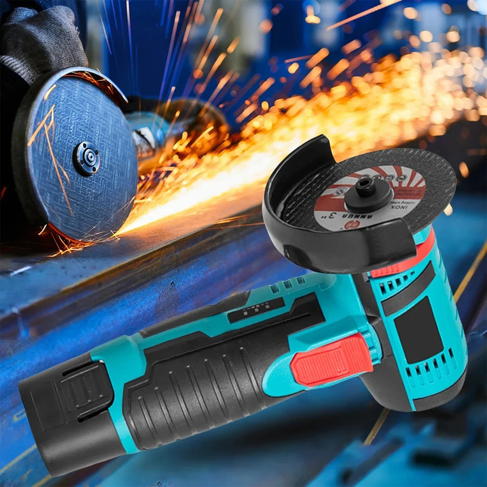Draadloze Elektrische Haakse Slijper 19500 Rpm Handheld Polijsten Slijpmachine Diamant Snijden Power Tool 12V Batterij Oplaadbare