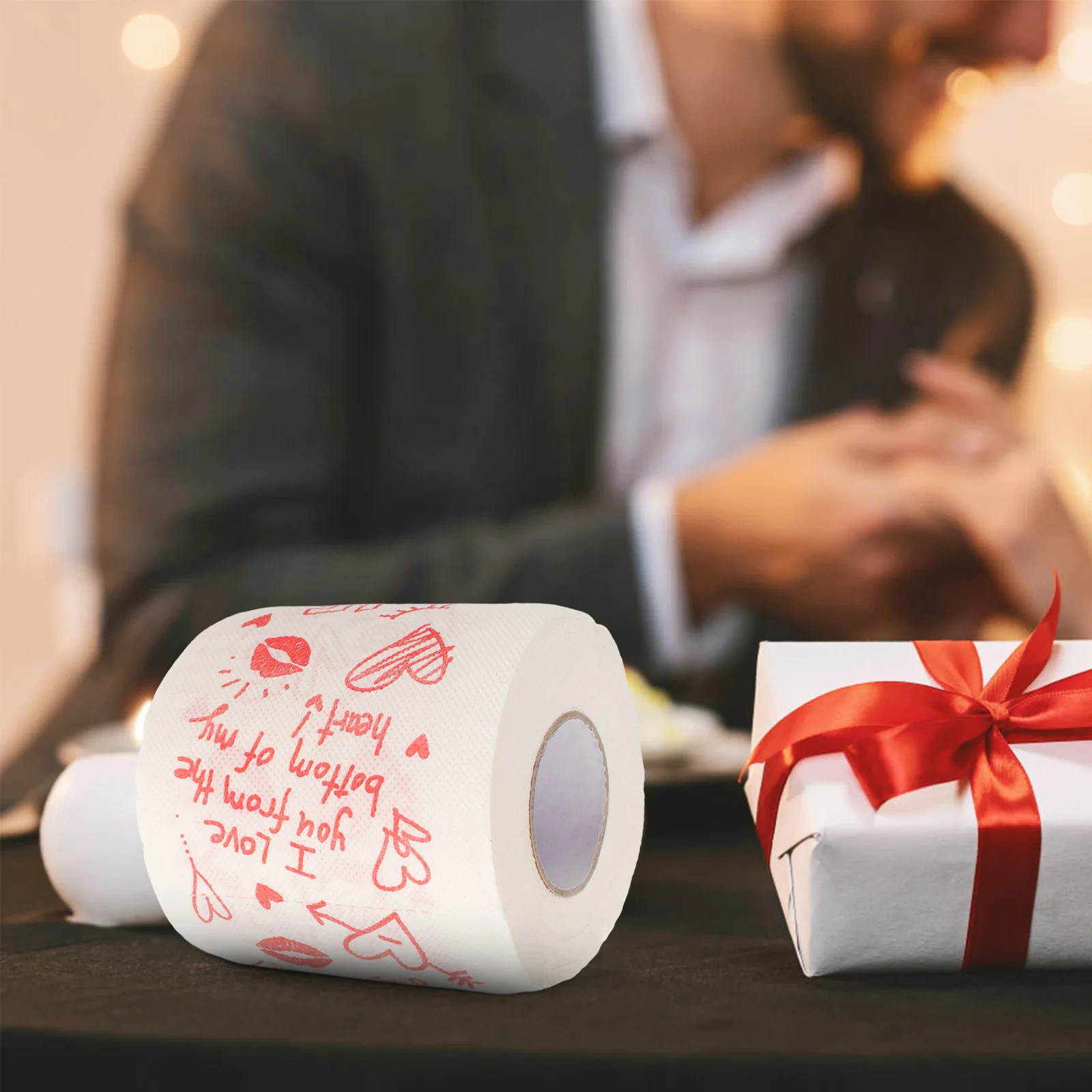 Heart Shaped Creative Tissue Valentine Toilet Paper Roll Soft Colored Tissues Commercial Bath Tissues Bulk Sanitary Paper Health