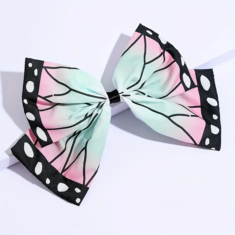 Accessori per fermagli per capelli con fiocco per cosplay anime Shinobu Nezuko Tanjirou Copricapo per donne e ragazze