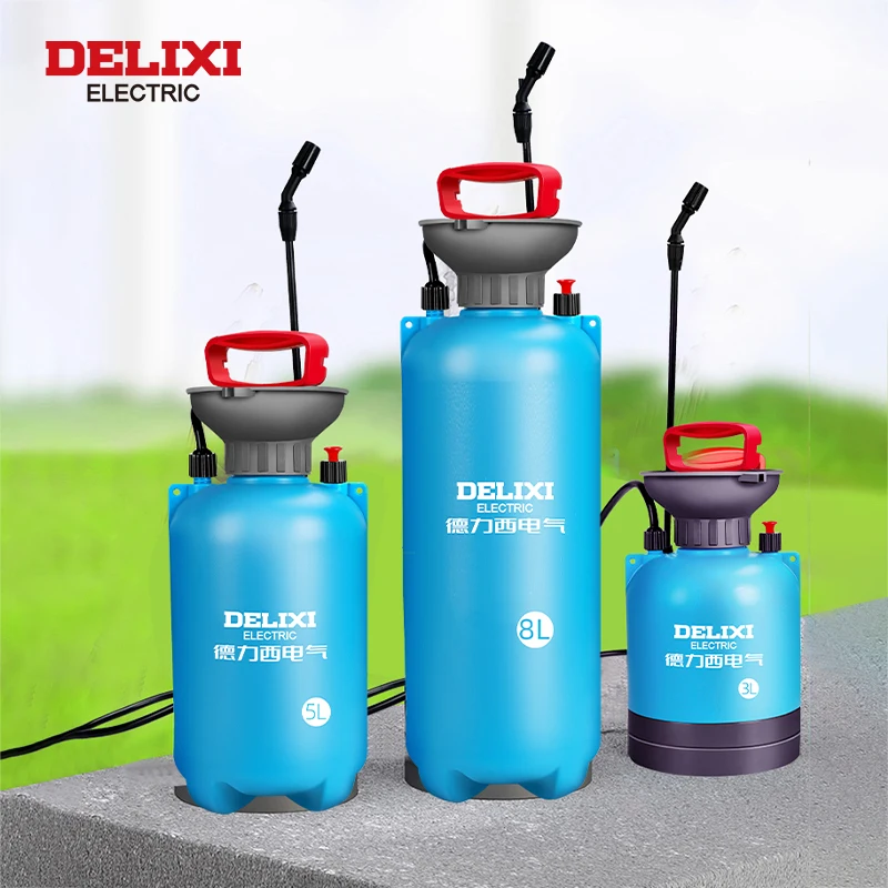 DELIXI ELECTRIC Spruzzatore da giardino 3/5/8L Spruzzatore a pressione con pompa manuale, Spruzzatore da giardino a pressione manuale multiuso, per giardino con prato