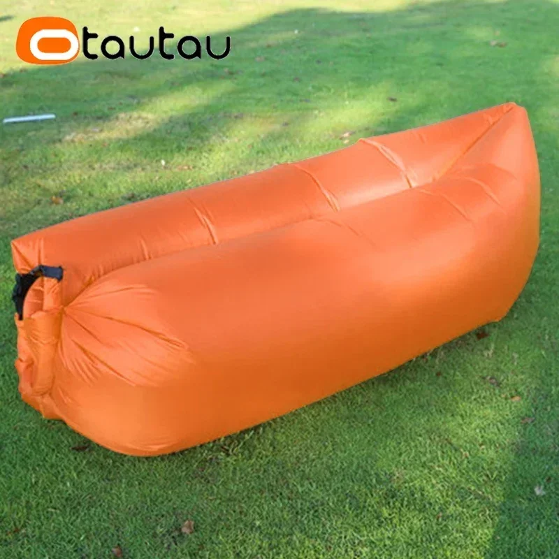 OTAUTAU Ultra Leve Travesseiro Estilo Sofá Preguiçoso Sofá Inflável Portátil Dobrável Saco de Dormir Cama SF284