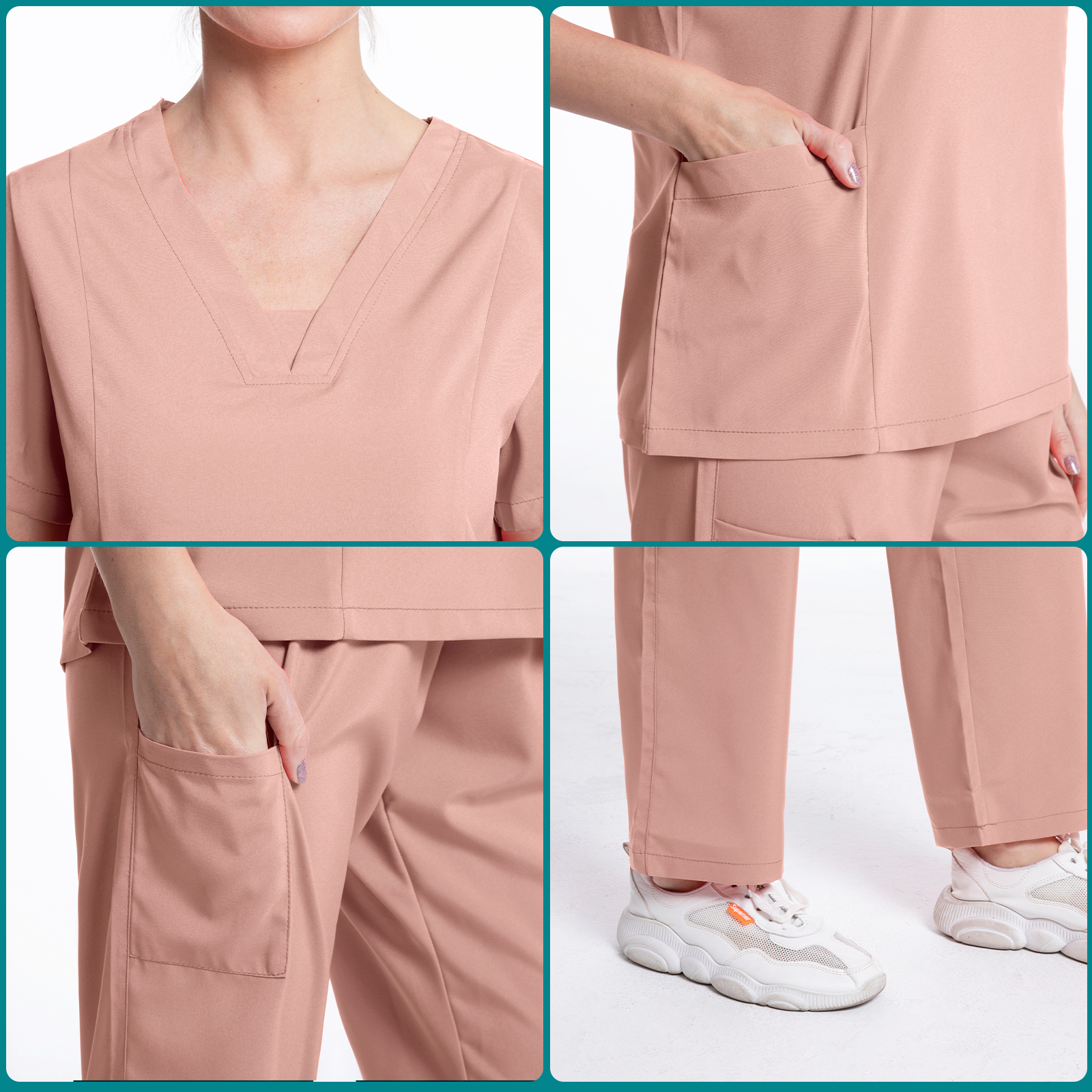 Uniforme clinique mode gommages costume uniforme hôpital gommage Joggers vêtements médicaux médecin uniforme de soins infirmiers gommages pour femmes ensemble
