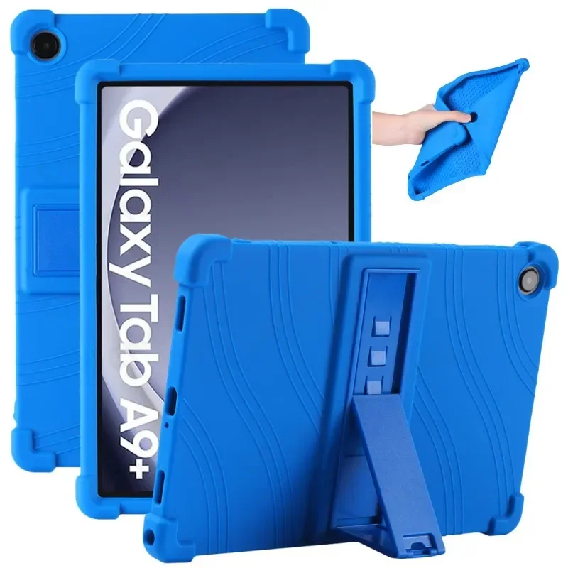 Cornors Funda de silicona suave para Samsung Galaxy Tab A9 Plus 11 "Funda SM-X210 SM-X215 SM-X216 Funda a prueba de golpes para niños 4 gruesas