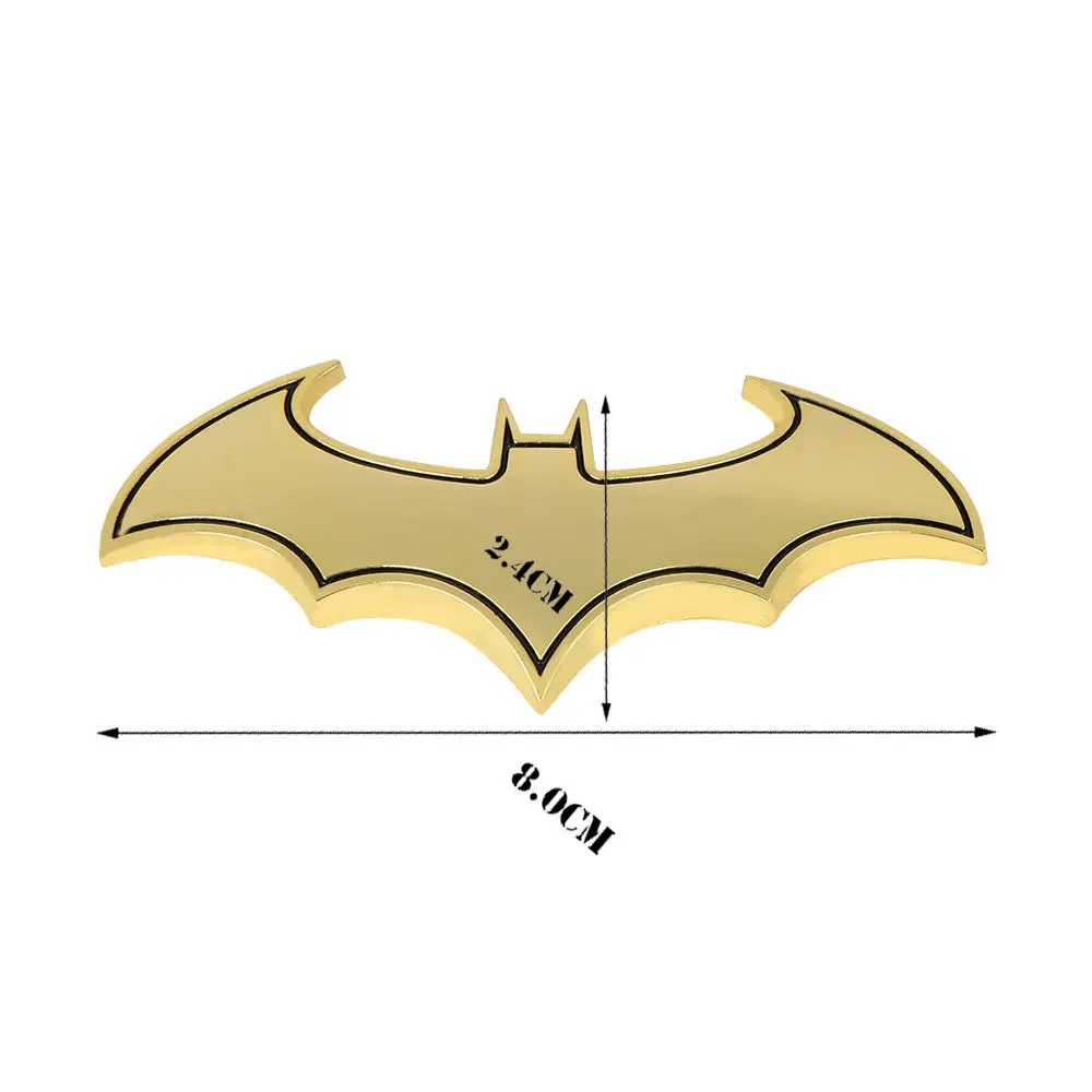 1PC 3D Bat Form Auto Aufkleber Coole Metall Auto Logo Emblem Aufkleber Aufkleber Motorrad Autos Auto Styling Zubehör