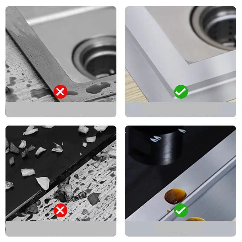 Adesivo per lavello impermeabile per controsoffitti anti-muffa, nastro in foglio di alluminio isolante termico per accessori da cucina e bagno