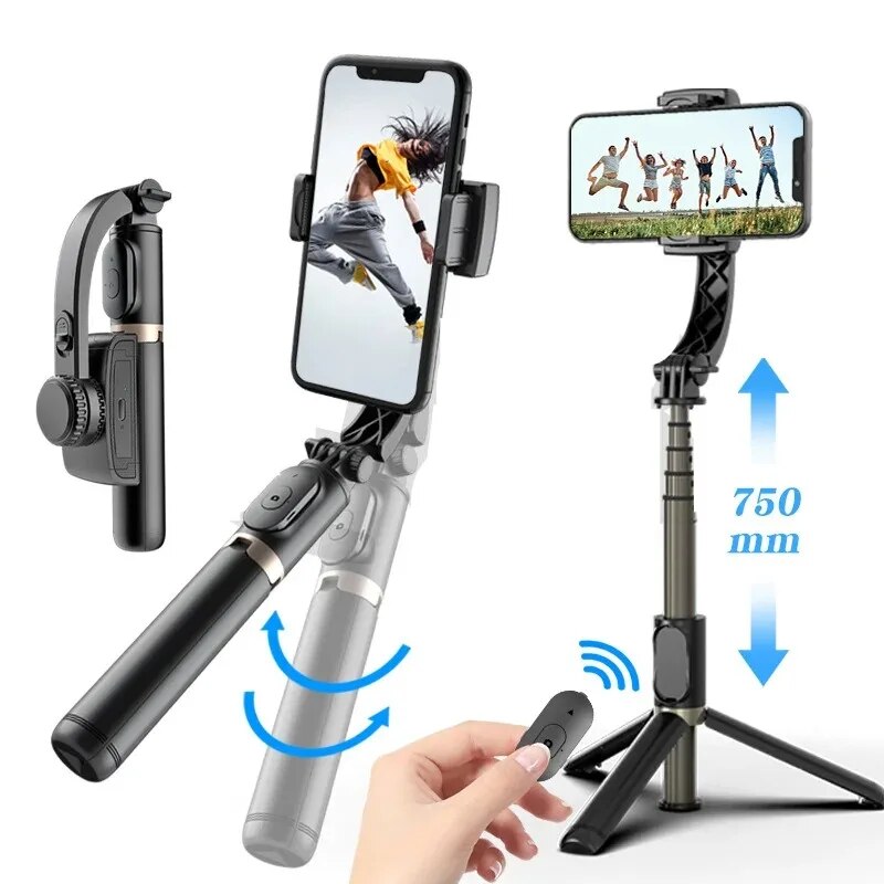 Ręczny gimbal Stabilisateur Estabilizador Selfie Stick Smartphone Action Kameralar Statyw Bluetooth do transmisji na żywo TikTok