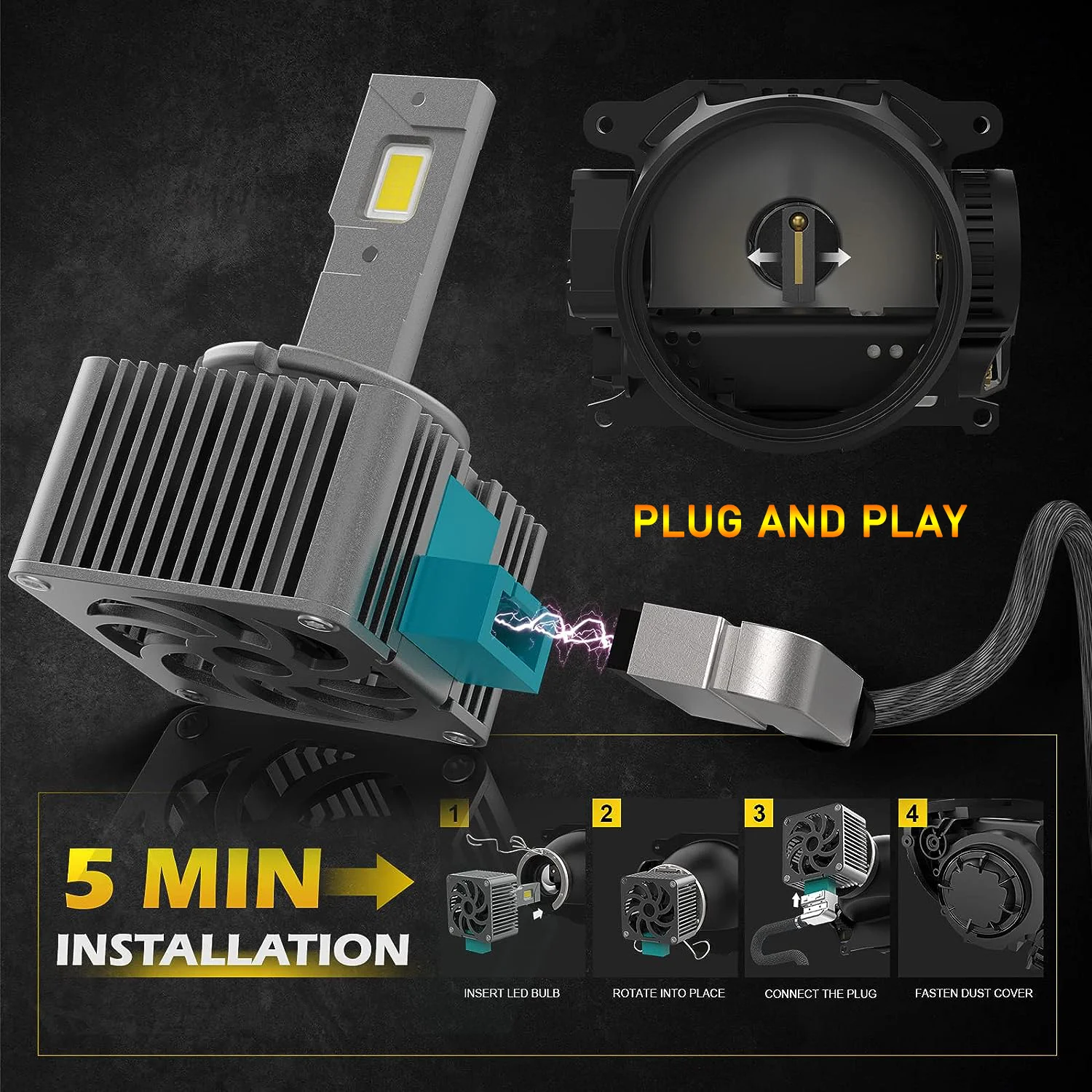 D SERIES D1S D3S LED Żarówki reflektorów samochodowych D2R D2S D4R D4S D5S D8S Turbo Lights 6000K 70W Auto Lamp Plug&Play HID Conversion Kit