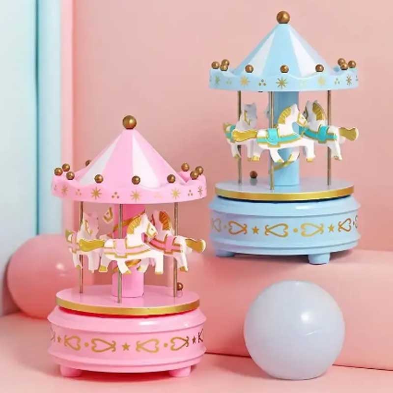 1Pc Karussell Spieluhr Geburtstag Kuchen Dekoration Paar Europäischen Spieluhr Spielzeug Geschenke Hause Dekoration