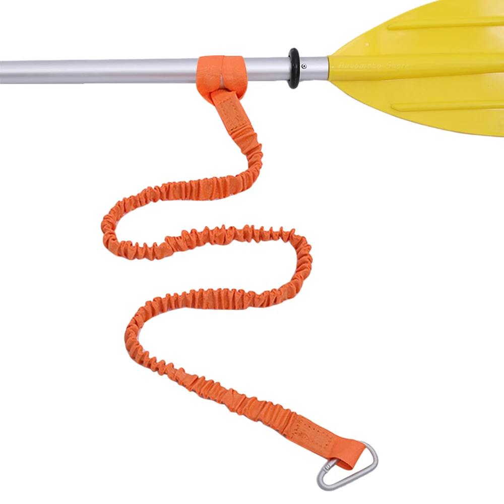 Einstellbare Elastische Kajak Stange Lanyard Kanu Paddel Leine Angelrute Leine Sicherheit Seil Karabiner Rudern Boote Zubehör