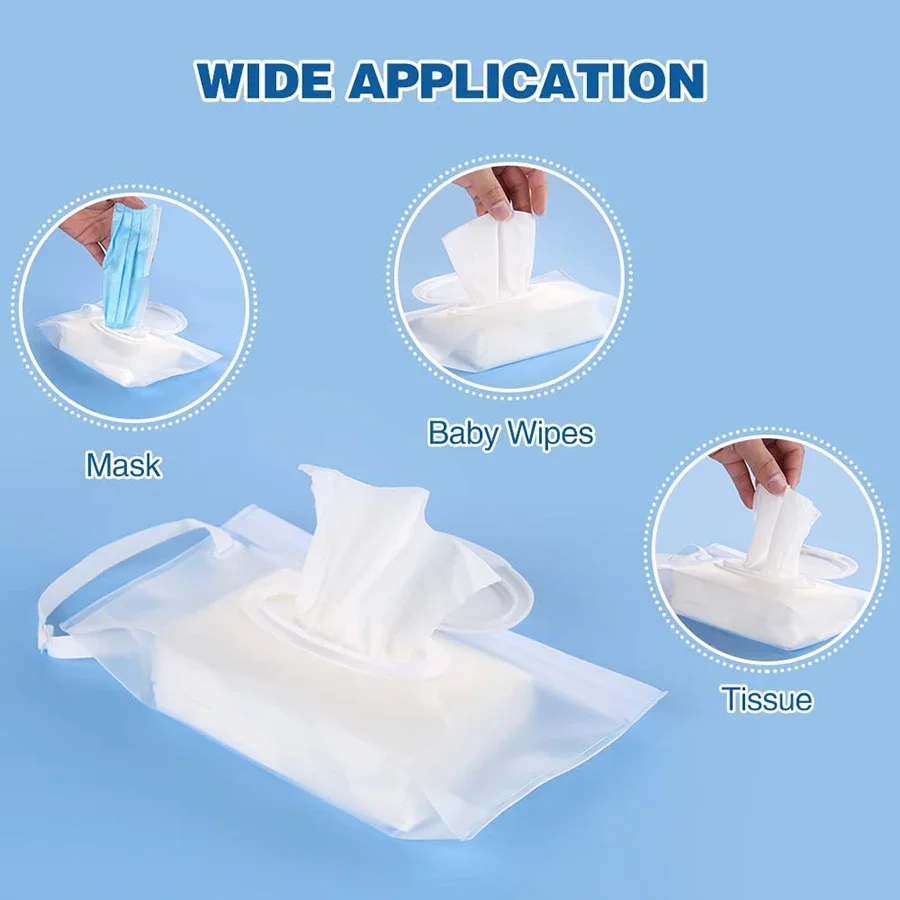 Baby Natte Doekjes Pouch Leuke Snap-Strap Hervulbare Natte Doekjes Tas EVA Flip Cover Tissue Box Outdoor Nuttig Kinderwagen accessoire