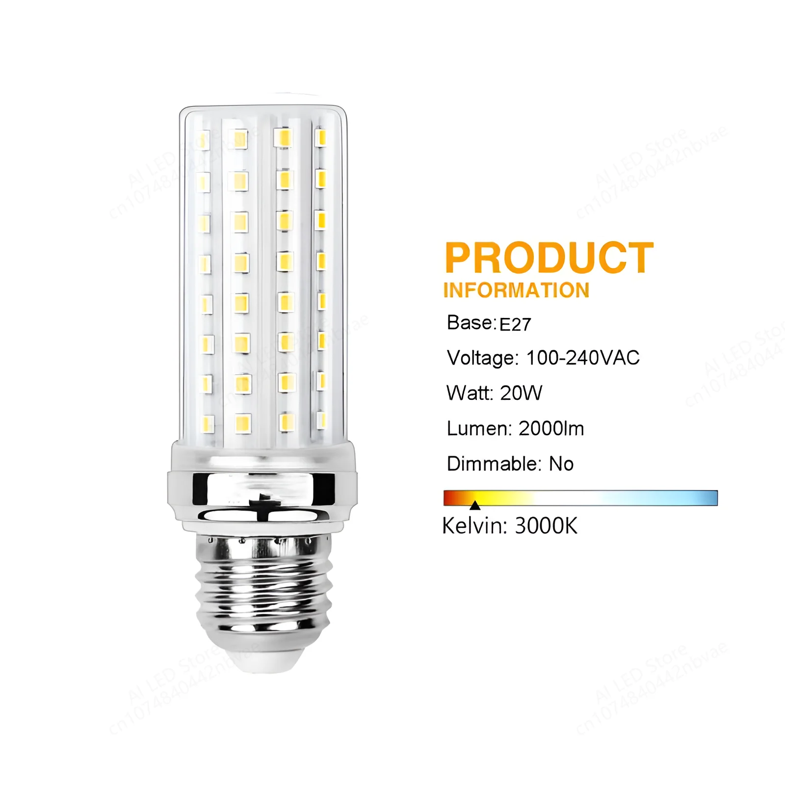 E14 E27 B22 12W 16W 20W 24W 40W Super High power LED lamp Corn Bulb AC220V 110V 240V No Flicker LED light lighting