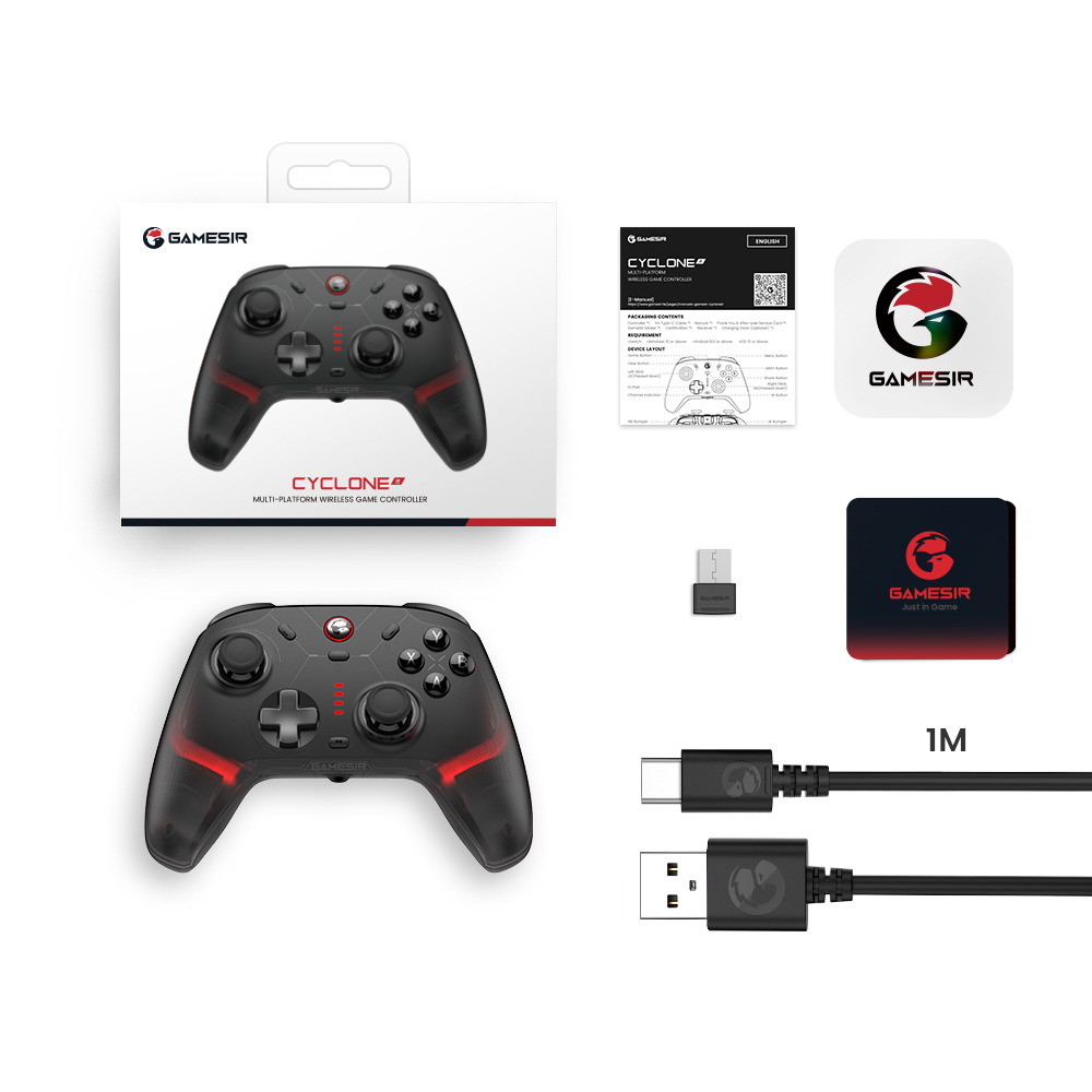 GameSir Cyclone 2 Controlador inalámbrico para Nintendo Switch / iPhone / Android, Gamepad Bluetooth con Joystick de efecto Hall