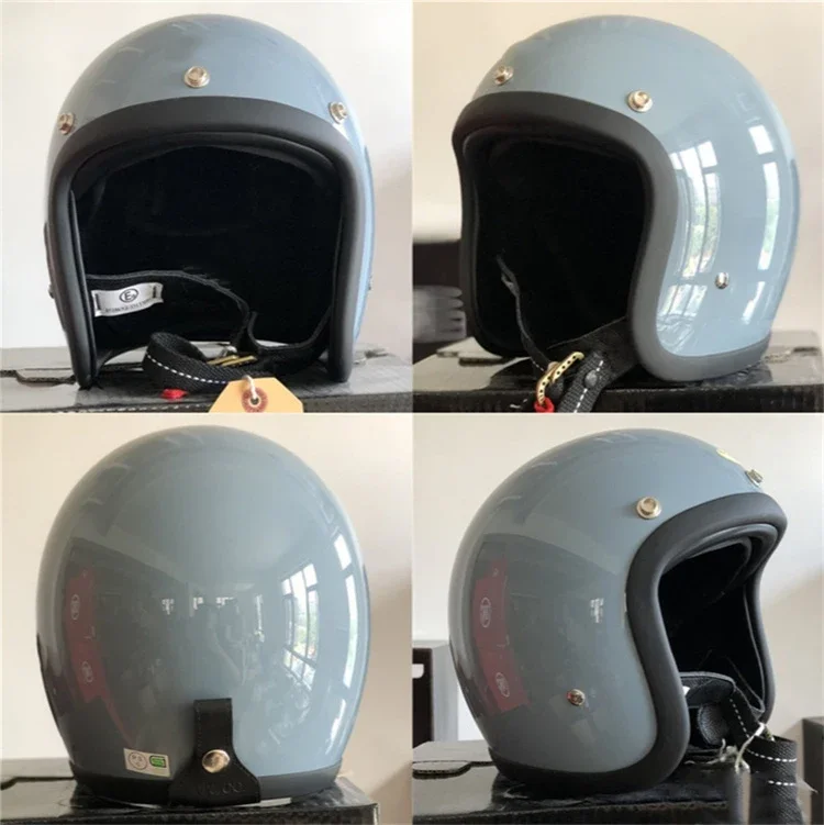 ヴィンテージ TT & COCASCOS ヘルメットカフェレーサー軽量シェルファイバーグラスヘルメットオープンフェイス日本高品質オートバイキャスコ