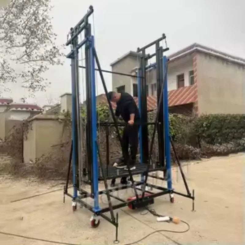 Electric Mobile Scaffolding Lift With Emergency Stop Safety System 500KG Capacity 2M 4M 8M Height