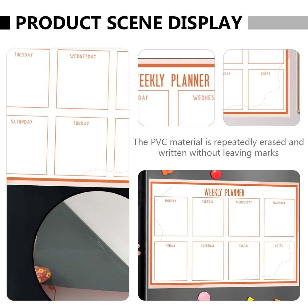 Whiteboard Stickers Daily Schedule Days of The Week for Label Labels Grid Repeatedly Erase Dry Erasable Blackboard Magnetic