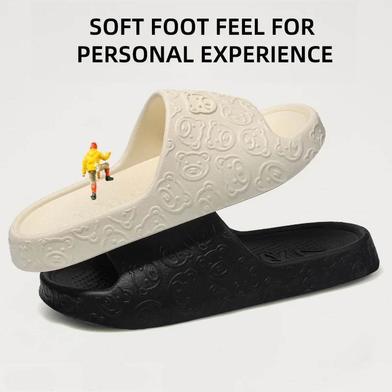 Chinelos de EVA para uso doméstico de verão para mulheres com design fofo de desenho animado sapatos confortáveis para ambientes internos