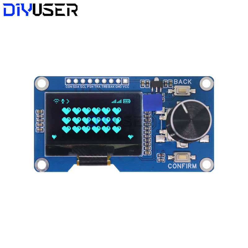 DIYUSER 1.3-inch OLED Display Module (White/Blue) EC11 Rotary Encoder Button  IIC Interface LCD Screen for Arduino Projects