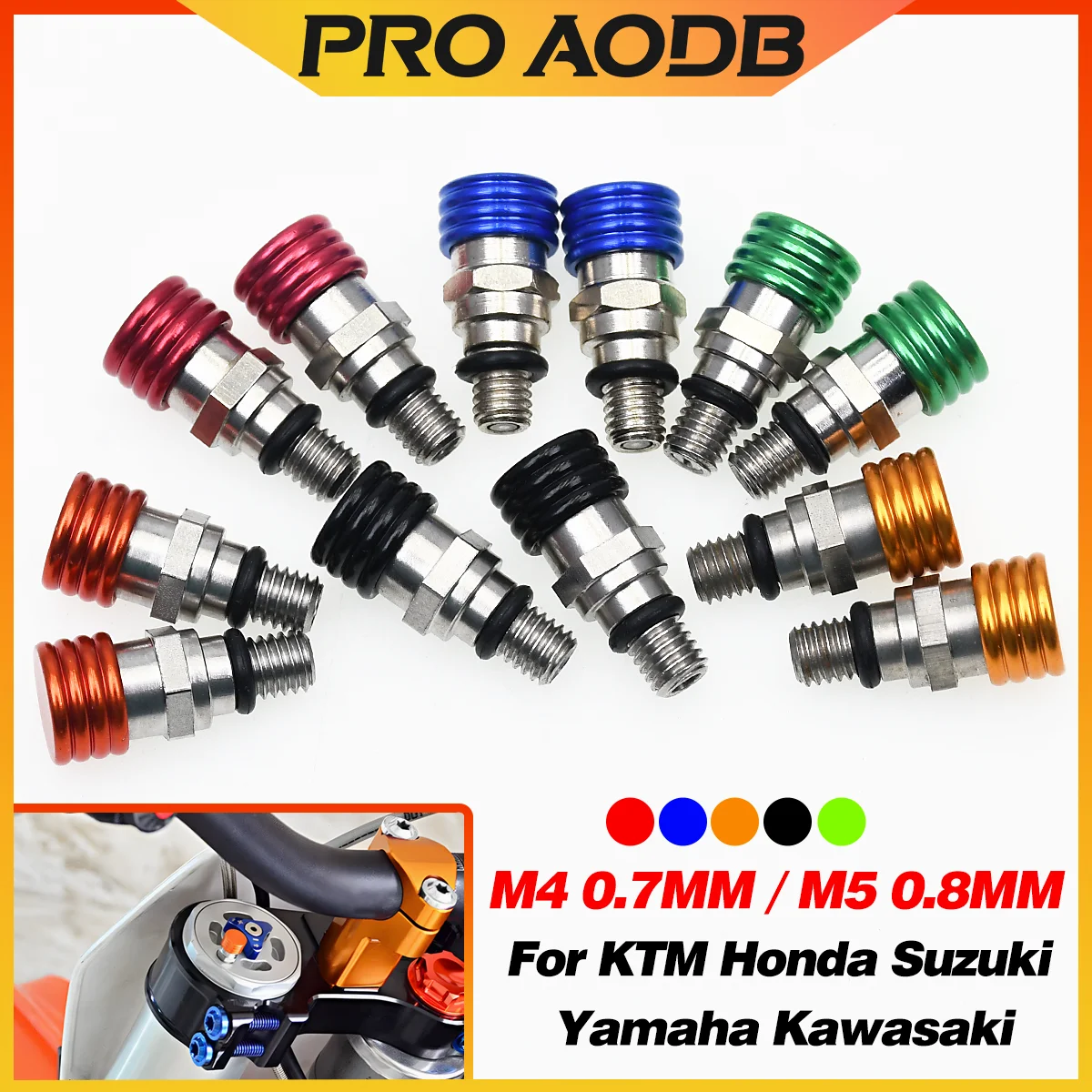 Motocyklowe zawory odpowietrzające M4x0.7 M5x0.8 CNC do KTM EXC EXCF SX SXF XC XCF XCW 150 250 300 350 450 500 Części uniwersalne