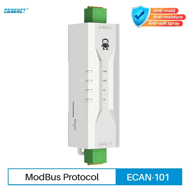 CAN-zu-Seriell-Protokoll RS485 CANBUS-Konverter CDSENT ECAN-101 Modbus All-Terminal-Schnittstelle Rahmenformate AT Command Baud Rate