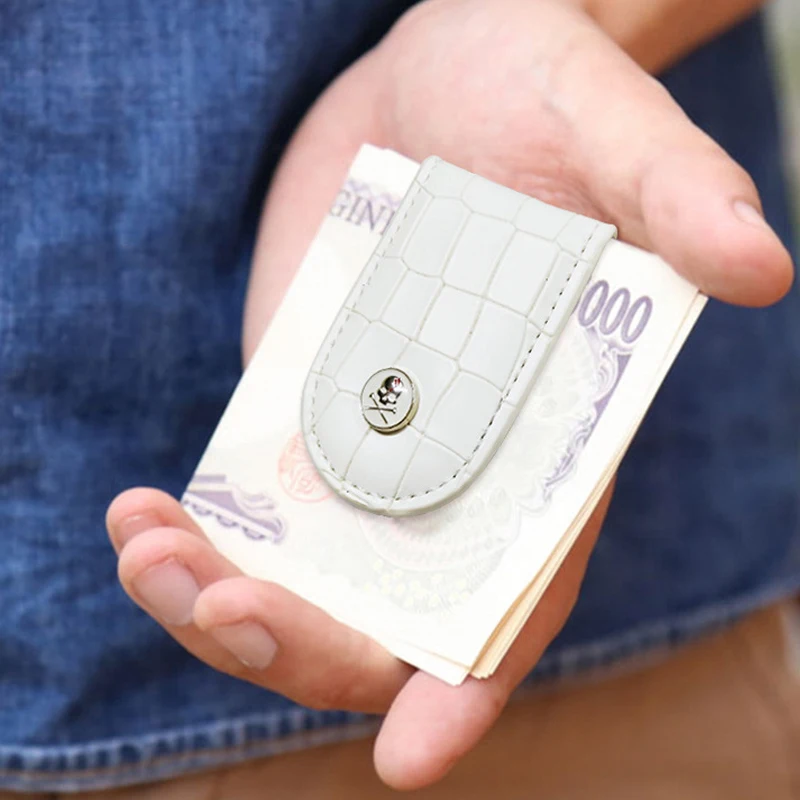 Mini Fashion Crocodile Pattern Golf Wallet Magnetic Change Wallet PU Leather Portable Banknote Holder Unisex Golf Accessories