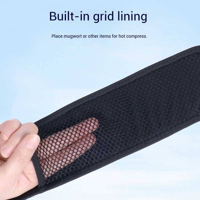 Verstelbare, ademende, elektrisch verwarmde polsbrace met zwarte band – ideaal voor sport- en handgewrichtbescherming