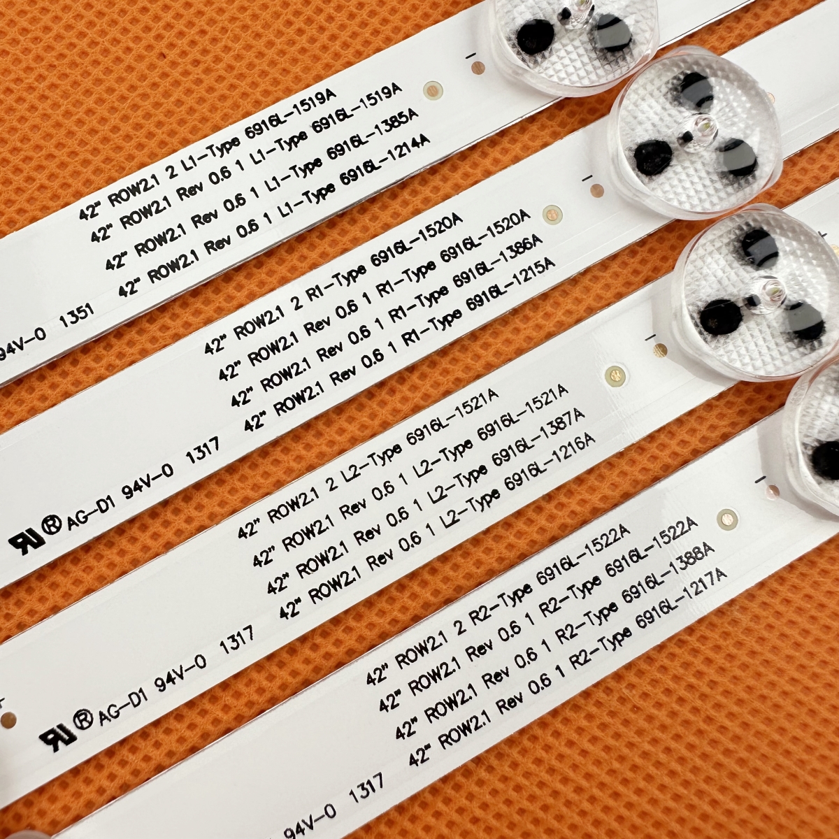 LEDバックライトストリップ,42ln575s,42la615v,42ln570s,42la620v,42ln5110, 42ln5400, 42ln542v,6916l-1386a,6916l-1387a,6916l-1388a