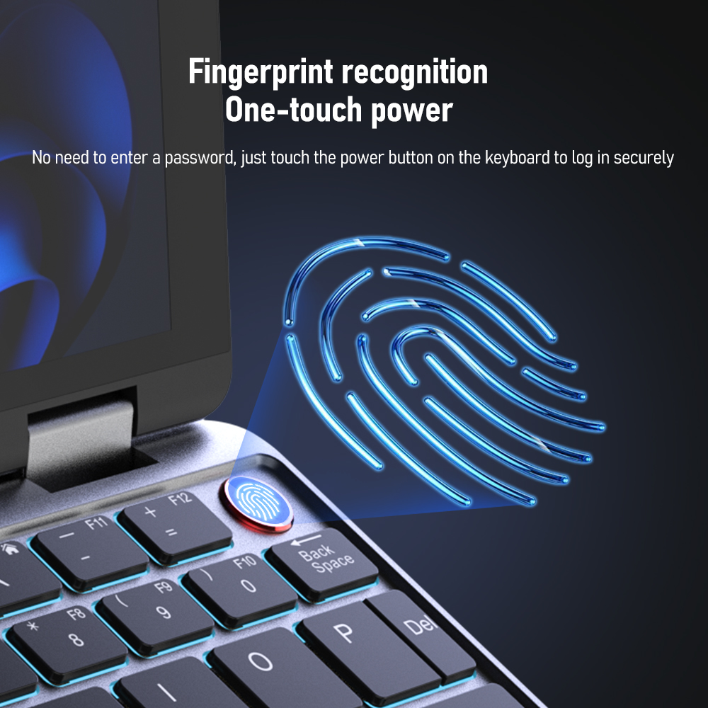 Zwide IntelN150 12GB Memory 512GB SSD Hard Disk Windows 11 Home Portable Laptop Notebook Mini PC Touch Screen