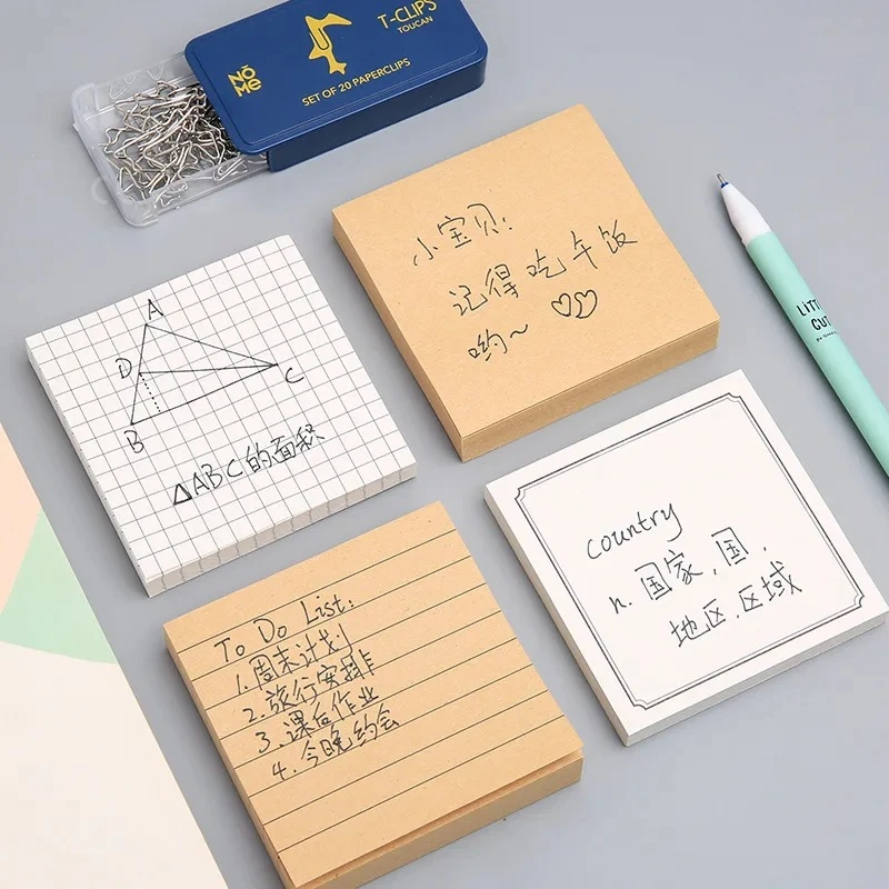 80 แผ่น Sticky Notes เครื่องเขียนสติกเกอร์สํานักงานบุ๊คมาร์ค Daily Planning เคล็ดลับโรงเรียนโน้ตบุ๊ค
