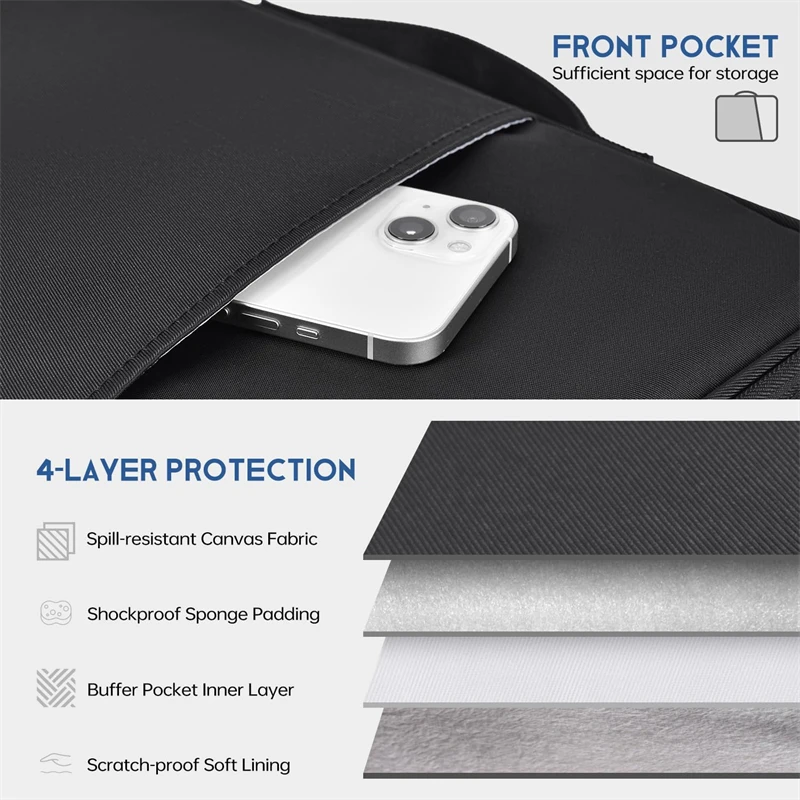 Bolsa con asa impermeable a prueba de golpes, funda para portátil para Macbook Air 11 12 13 13,6 pulgadas M4 M3 M2 Chip Mac, accesorios de cubierta de libro