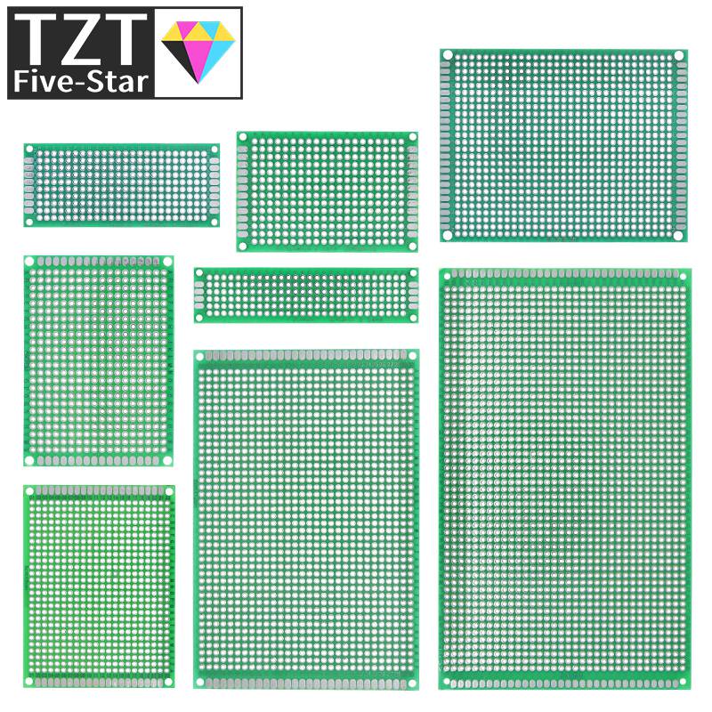 TZT 9x15 8x12 7x9 6x8 5x7 4x6 3x7 2x8 cm Double Side Prototype Diy Universal Circuit Board Protoboard For Electronic ComponentS