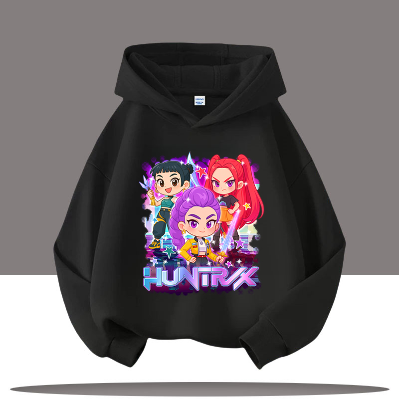 Y2K KPop Demon Hunters Felpe con cappuccio Ragazze adolescenti Ragazzi Rumi KPop Demon Hunters Felpa con cappuccio Autunno Casual Manica lunga Abbigliamento per bambini