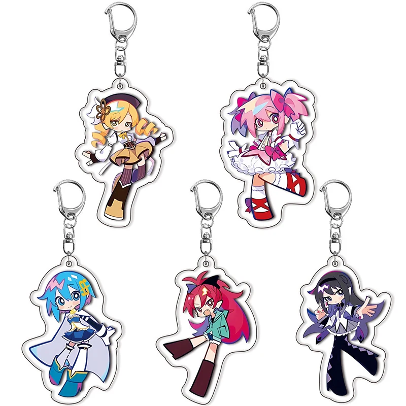 Брелок в стиле аниме Puella Magi Madoka Magica Kaname Akemi Homura Miki Sayaka Tomoe Mami Kyoko, подвеска для ключей для фанатов, подарочные ювелирные изделия