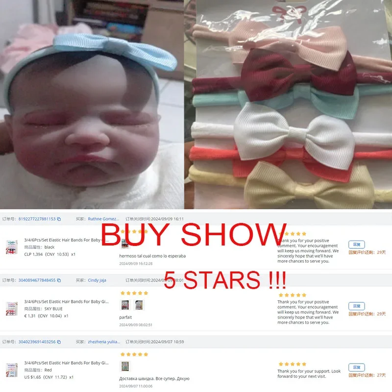 3/4/6 pçs/set doce colorido fita bowknot elástico bandana para meninas do bebê laços headwear infantil criança acessórios para o cabelo diademas