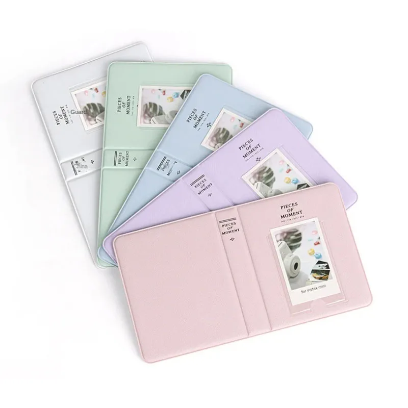 Álbum de fotos con 64 bolsillos, cámara instantánea, estuche de almacenamiento de imágenes de 3 pulgadas, sellos, tarjetas de billetes para Fujifilm Instax Mini 12/11/9/8